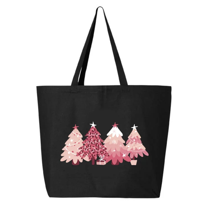 Pink Christmas Tree Holiday 25L Jumbo Tote