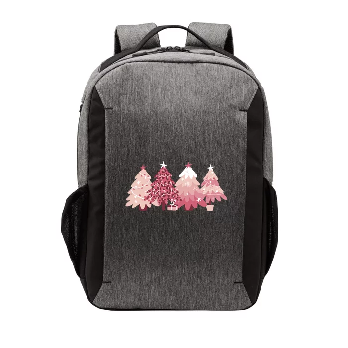 Pink Christmas Tree Holiday Vector Backpack