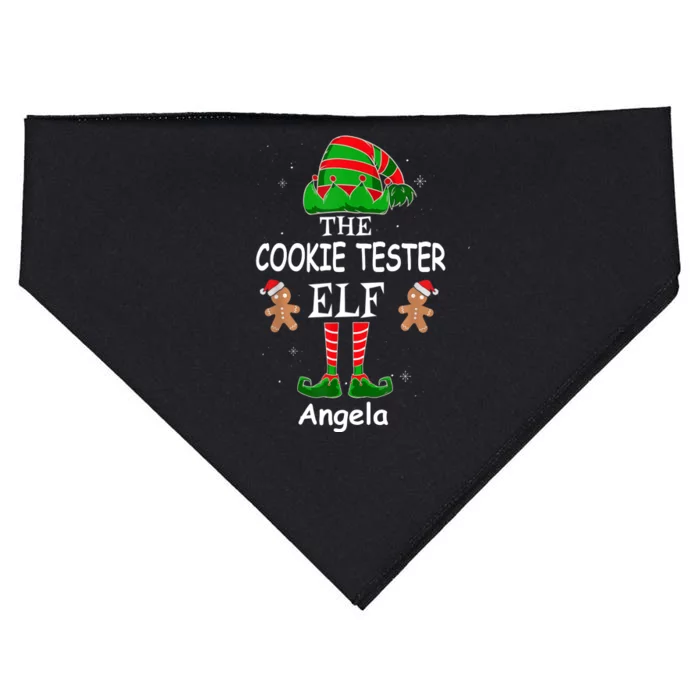 Personalized Cookie Tester Elf Family Matching Charismas Custom Name USA-Made Doggie Bandana