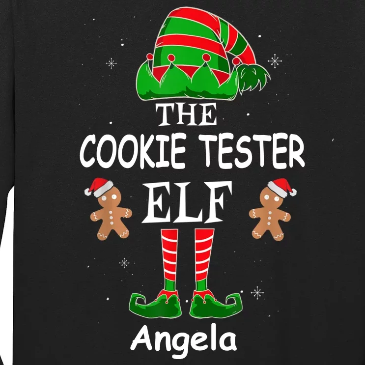 Personalized Cookie Tester Elf Family Matching Charismas Custom Name Long Sleeve Shirt