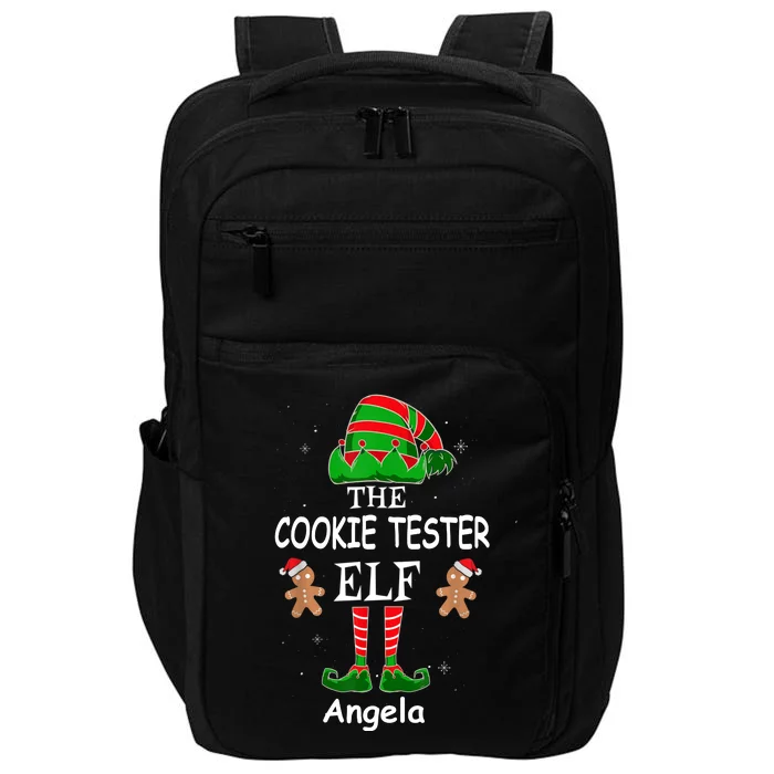 Personalized Cookie Tester Elf Family Matching Charismas Custom Name Impact Tech Backpack