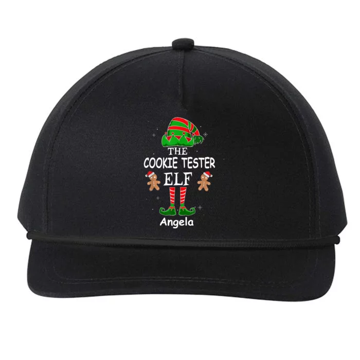 Personalized Cookie Tester Elf Family Matching Charismas Custom Name Snapback Five-Panel Rope Hat