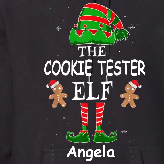 Personalized Cookie Tester Elf Family Matching Charismas Custom Name Premium Hoodie