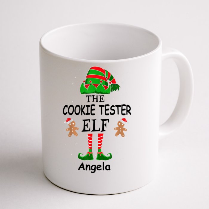 Personalized Cookie Tester Elf Family Matching Charismas Custom Name Front & Back Coffee Mug