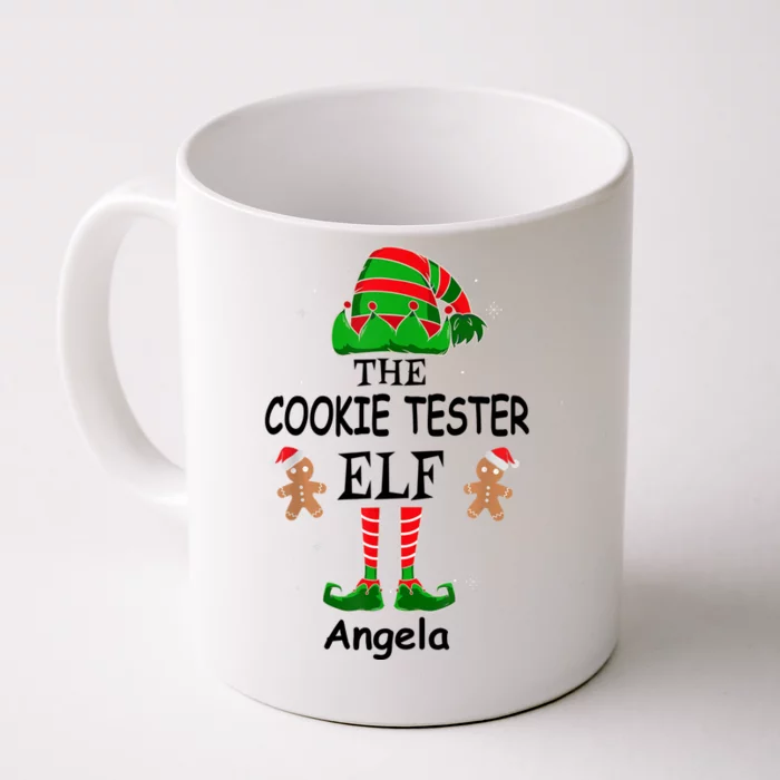 Personalized Cookie Tester Elf Family Matching Charismas Custom Name Front & Back Coffee Mug