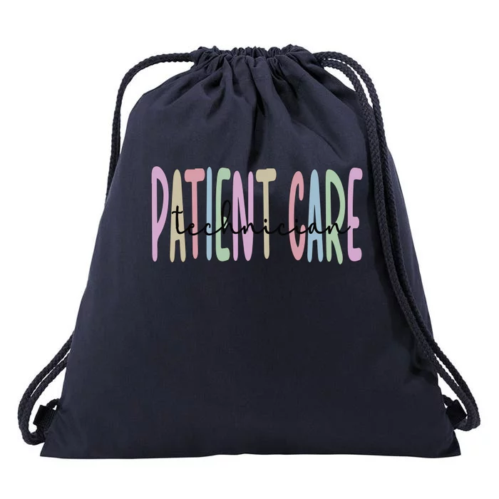 Patient Care Tech Patient Care Technician Funny Gift Drawstring Bag