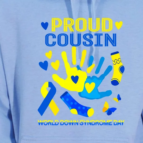 Proud Cousin T21 World Down Syndrome Awareness Day Ribbon Gift Unisex Surf Hoodie