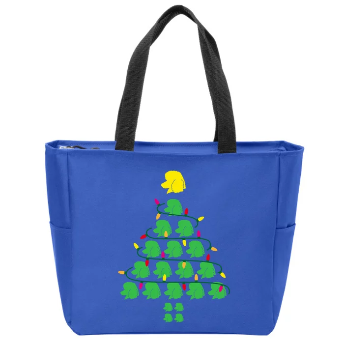 Poodle Christmas Tree Poodle Mom Great Gift Zip Tote Bag