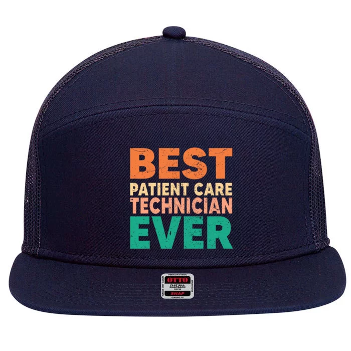 Patient Care Technician Profession Gift 7 Panel Mesh Trucker Snapback Hat