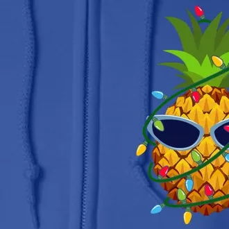 Pineapple Christmas Tree Lights Xmas Boys Sunglasses Full Zip Hoodie