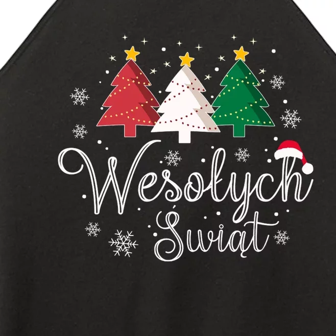 Poland Christmas Tree Polish Merry Xmas Wesolych Swiat Women’s Perfect Tri Rocker Tank