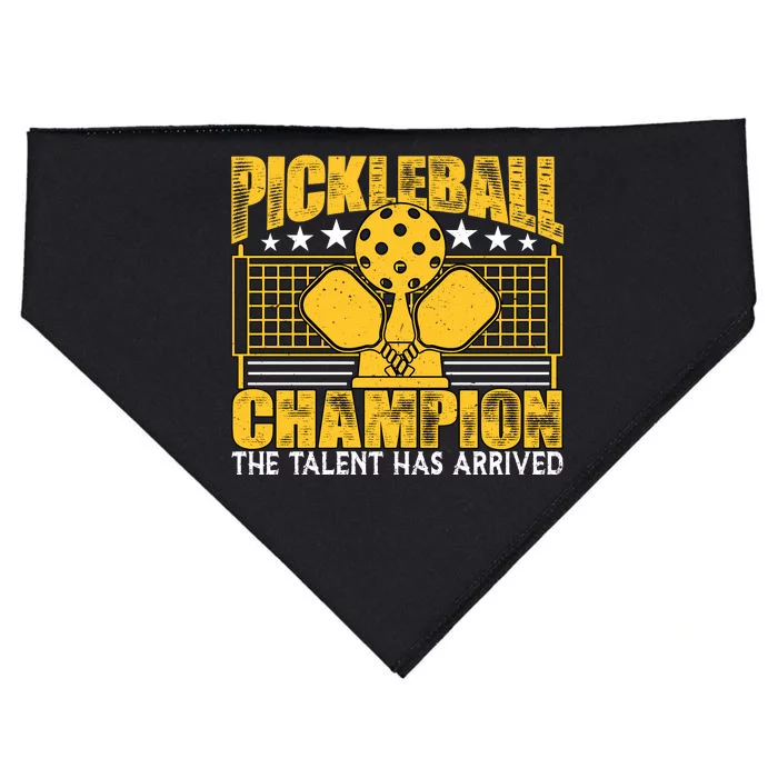 Pickleball Champion The Talent Has Arrived USA-Made Doggie Bandana