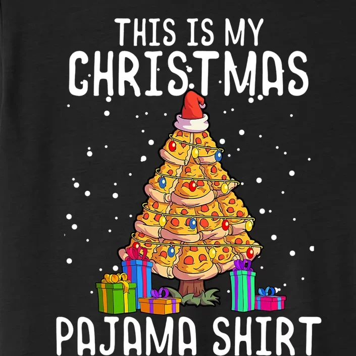 Pizza Christmas Tree Shirt Pizza Lover Gift Xmas ChromaSoft Performance T-Shirt