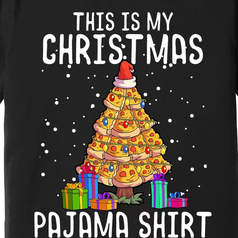 Pizza Christmas Tree Shirt Pizza Lover Gift Xmas Premium T-Shirt