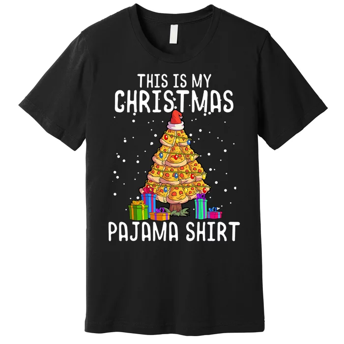 Pizza Christmas Tree Shirt Pizza Lover Gift Xmas Premium T-Shirt