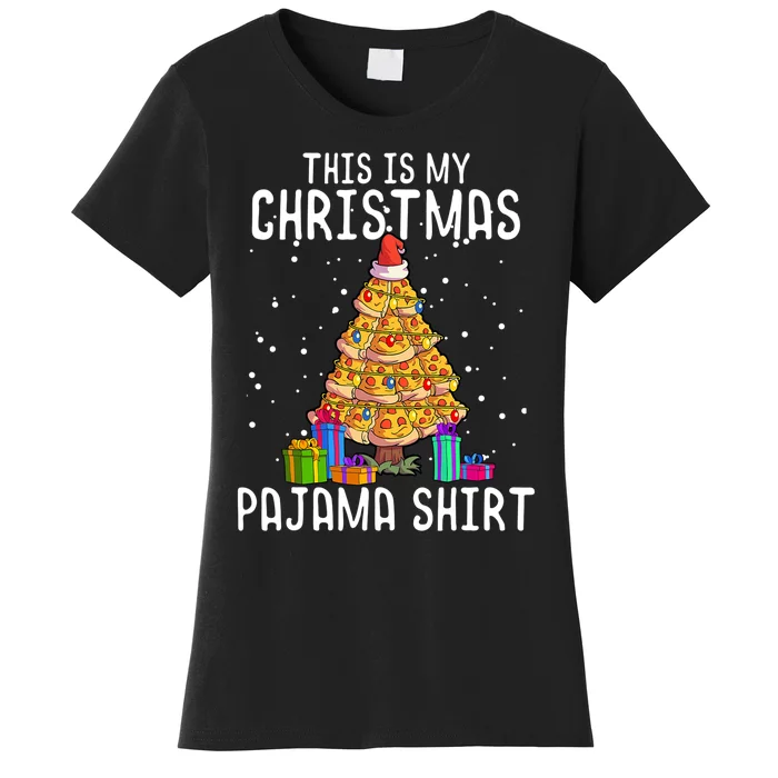 Pizza Christmas Tree Shirt Pizza Lover Gift Xmas Women's T-Shirt