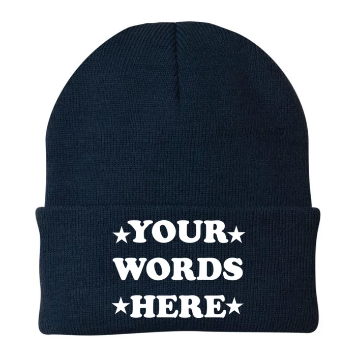 Personalized Custom Text Cute Retro Groovy Font Knit Cap Winter Beanie