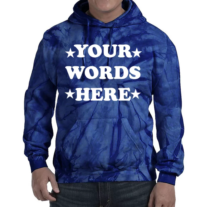 Personalized Custom Text Cute Retro Groovy Font Tie Dye Hoodie