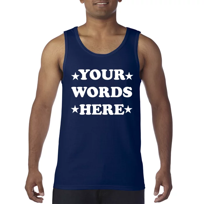 Personalized Custom Text Cute Retro Groovy Font Tank Top