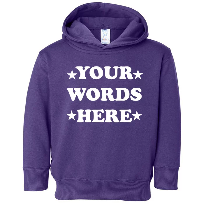 Personalized Custom Text Cute Retro Groovy Font Toddler Hoodie