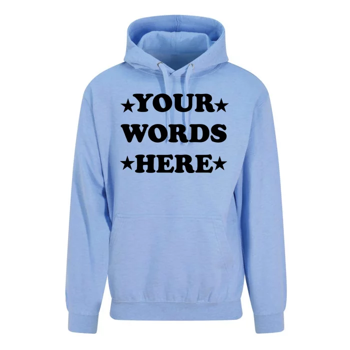 Personalized Custom Text Cute Retro Groovy Font Unisex Surf Hoodie