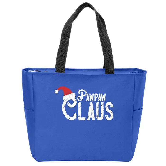 Pawpaw Claus Traditional Santa Matching Family Christmas Gift Zip Tote Bag