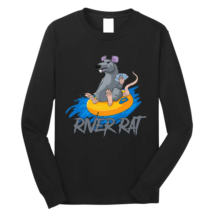 Poker Cards Texas Hold Em River Rat Casino Funny Long Sleeve Shirt