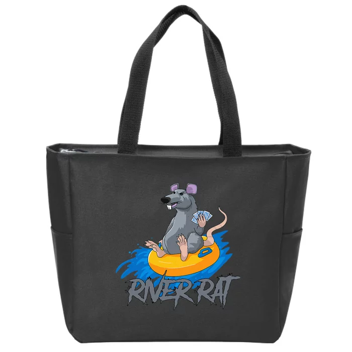 Poker Cards Texas Hold Em River Rat Casino Funny Zip Tote Bag