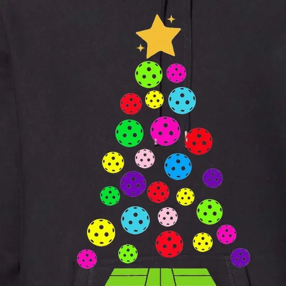 Pickleball Christmas Tree Premium Hoodie