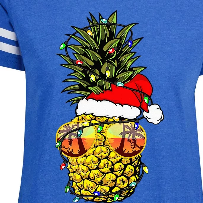 Pineapple Christmas Tree or Christmas in July Pineapple Enza Ladies Jersey Football T-Shirt