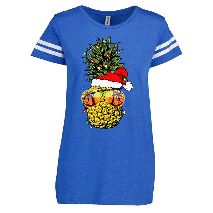 Pineapple Christmas Tree or Christmas in July Pineapple Enza Ladies Jersey Football T-Shirt