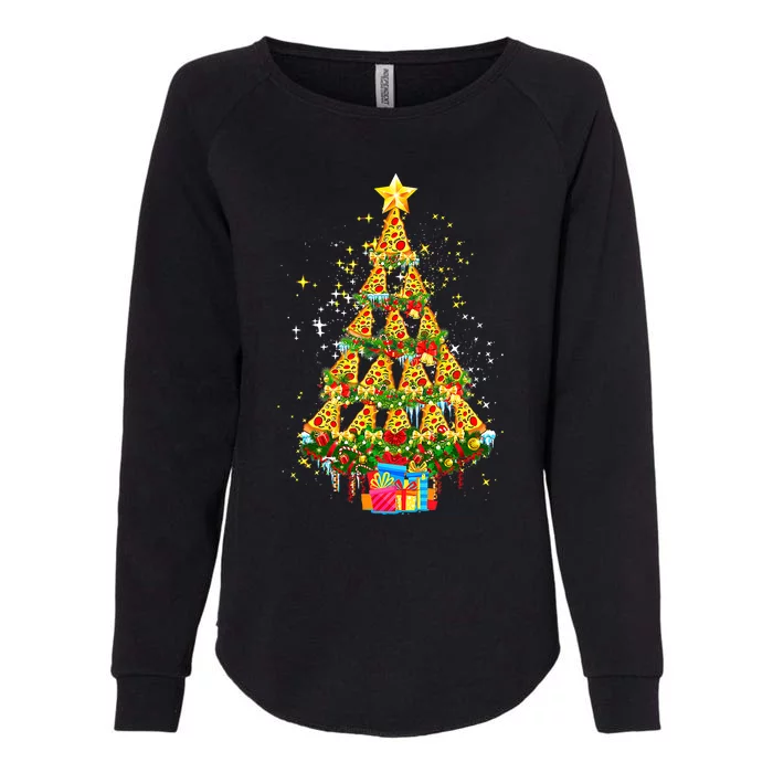 Pizza Christmas Tree This is my ugly Christmas Pizza lover Womens California Wash Sweatshirt