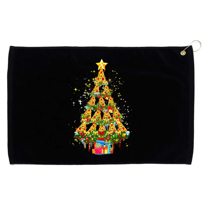 Pizza Christmas Tree This is my ugly Christmas Pizza lover Grommeted Golf Towel