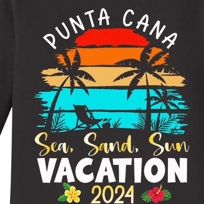 Punta Cana Trip 2024 Beach Vacation Summer Holliday Match Baby Long Sleeve Bodysuit