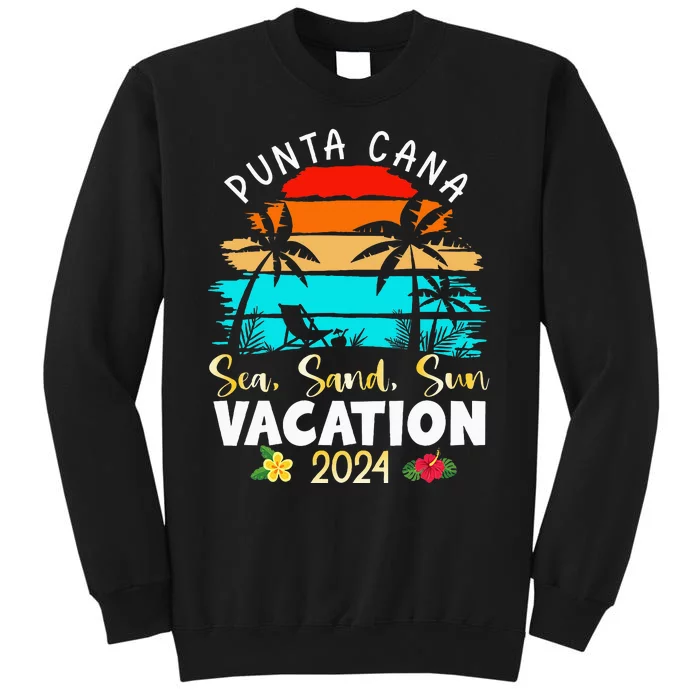 Punta Cana Trip 2024 Beach Vacation Summer Holliday Match Tall Sweatshirt