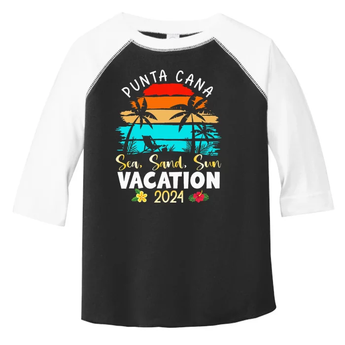 Punta Cana Trip 2024 Beach Vacation Summer Holliday Match Toddler Fine Jersey T-Shirt