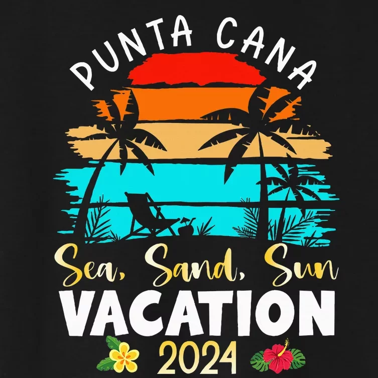 Punta Cana Trip 2024 Beach Vacation Summer Holliday Match Women's Crop Top Tee