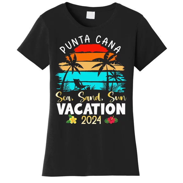 Punta Cana Trip 2024 Beach Vacation Summer Holliday Match Women's T-Shirt