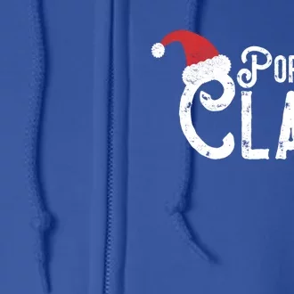 Pops Claus Traditional Santa Matching Family Christmas Gift Full Zip Hoodie