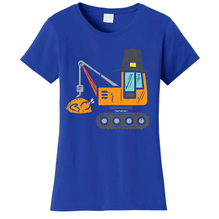 Pilgrim Crane Turkey Thanksgiving Truck Women's T-Shirt