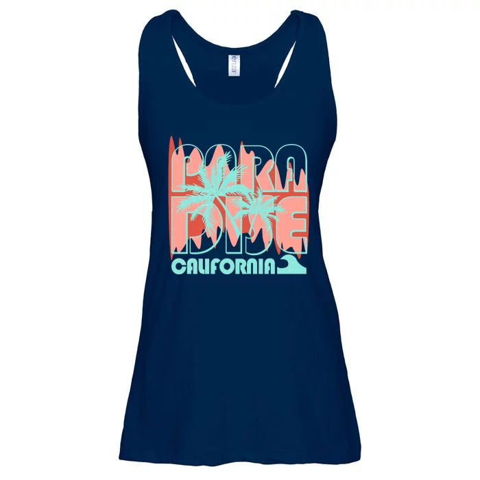 Paradise California Tropical Vacation Time Ladies Essential Flowy Tank