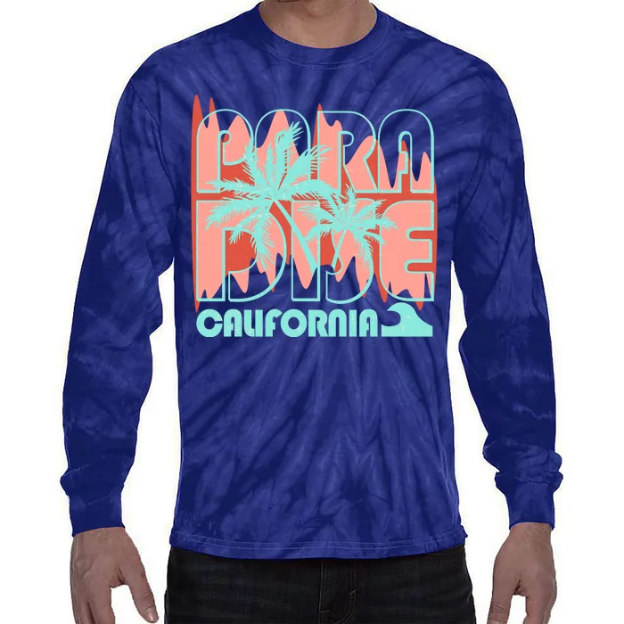 Paradise California Tropical Vacation Time Tie-Dye Long Sleeve Shirt