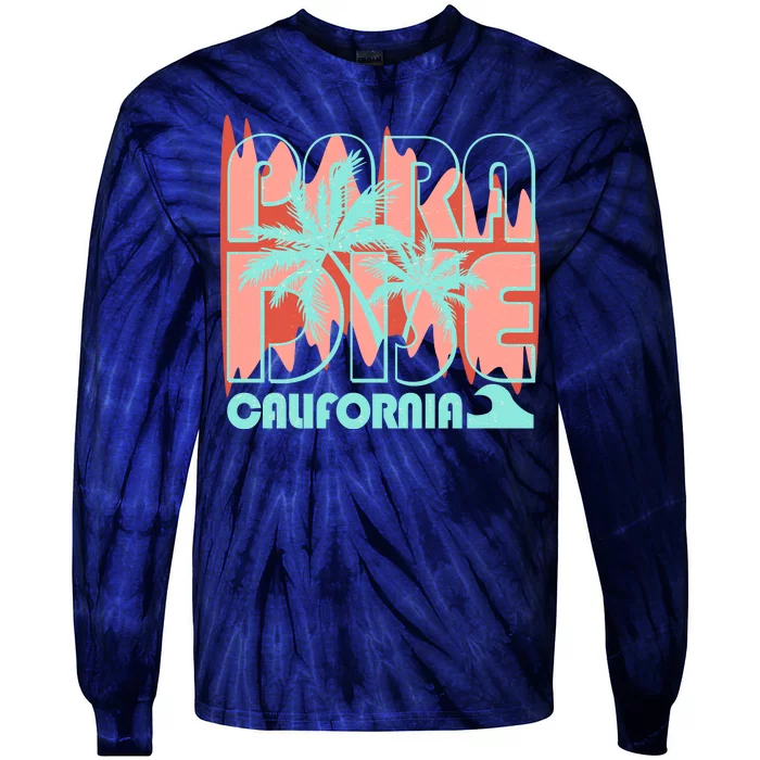 Paradise California Tropical Vacation Time Tie-Dye Long Sleeve Shirt