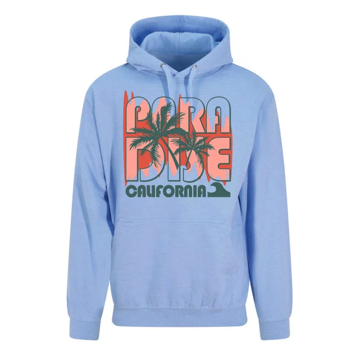 Paradise California Tropical Vacation Time Unisex Surf Hoodie