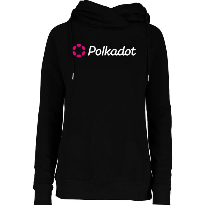 Polkadot Crypto To The Moon HODL DOT Blockchain Polkadot Womens Funnel Neck Pullover Hood