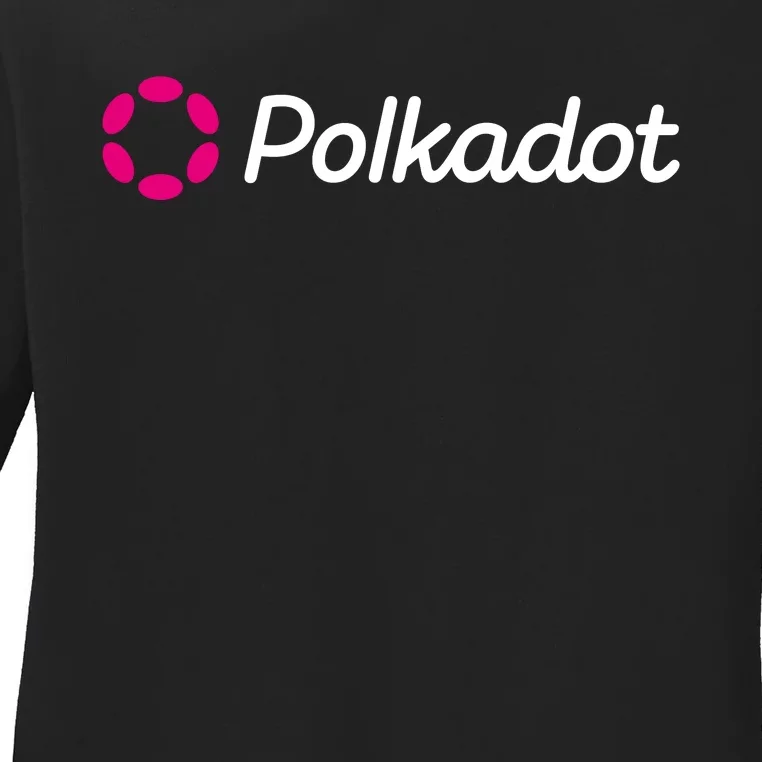 Polkadot Crypto To The Moon HODL DOT Blockchain Polkadot Ladies Long Sleeve Shirt