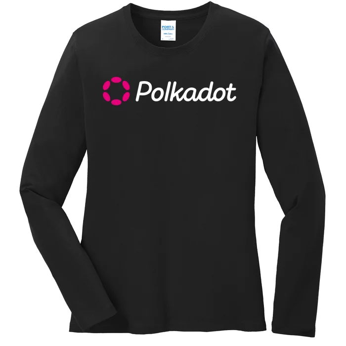 Polkadot Crypto To The Moon HODL DOT Blockchain Polkadot Ladies Long Sleeve Shirt