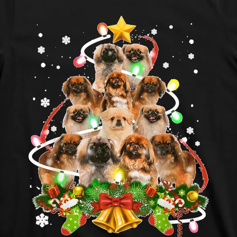 Pekingeses Christmas Tree X Mas Lights Santa Pekingese T-Shirt