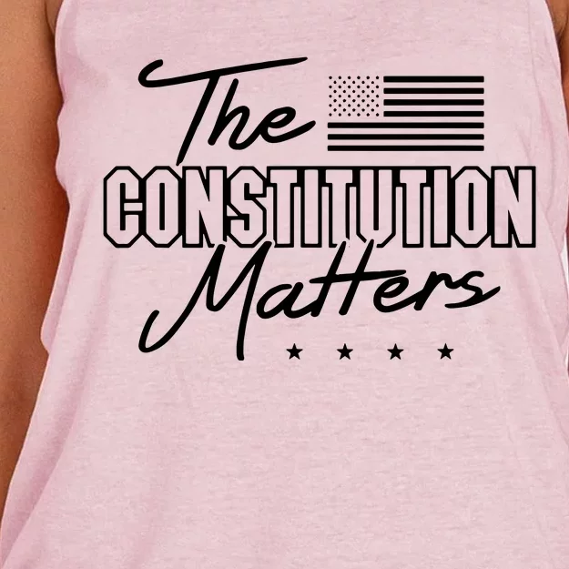 Political Conservative The Constitution Matters Women's Knotted Racerback Tank