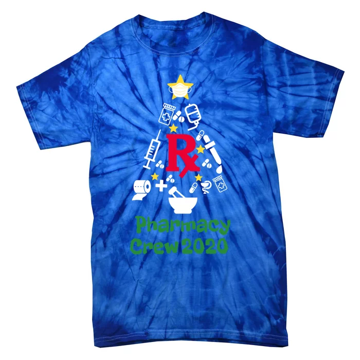 Pharmacy Christmas Tree Crew Gift Tie-Dye T-Shirt